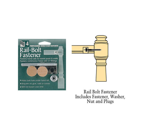 C-3302, Rail Bolt Fastener With 1 in. Flush Mount Plugs