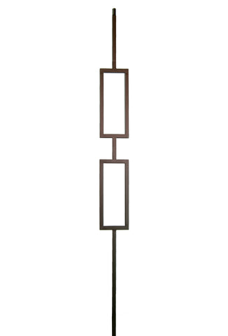 2671 Series M438 Double Rectangle Iron Baluster