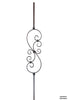 2685 Series KW14-M501 Knee Wall Small Scroll Iron Baluster