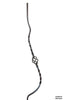2988 Series 1BASK40-BLY Single Basket Belly Iron Baluster