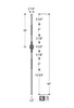 2552 Series 1BASK Single Basket Iron Baluster