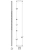 2554 Series 1TW22 Single 22 Inch Twist Iron Baluster