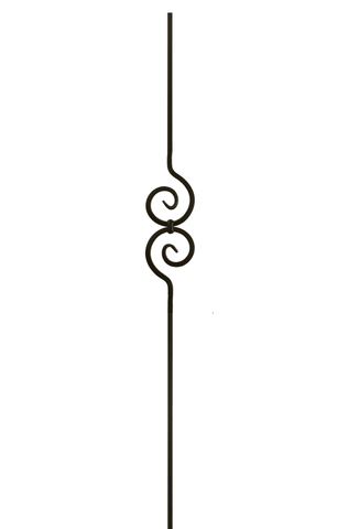 2582 Series M32544 Spiral Scroll Iron Baluster