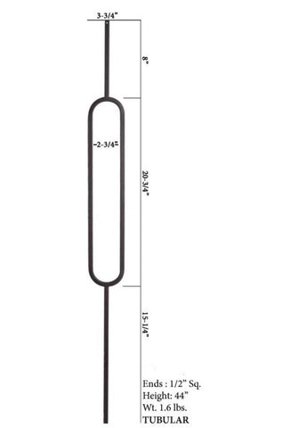 2674 Liberty Series Single Oval Hollow Baluster