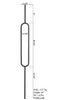 2674 Liberty Series Single Oval Hollow Baluster