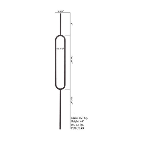 2674 Liberty Series Single Oval Hollow Baluster