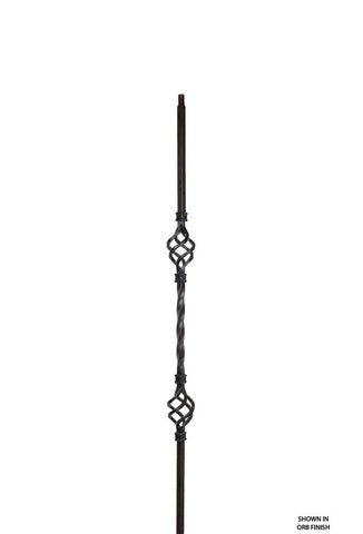 2553 Series 2BASK Double Basket Iron Baluster