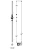 2558 Series 2KNUC1BASK Double Knuckle With Basket Iron Baluster