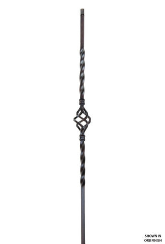 2652 Series KW14-1BASK Knee Wall Single Basket Iron Baluster