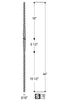 2996 Series M100 Single Feather Mediterranean Iron Baluster