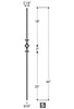 2760 Series M133 Single Diamond Mediterranean Iron Baluster