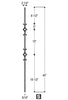 2761 Series M134 Double Diamond Mediterranean Iron Baluster