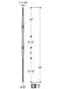 2571 Series M150 Double Knuckle Gothic Iron Baluster