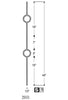 2931 Series M40244 Double Ring Iron Baluster