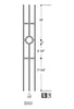 2933 Series M41144 Three Leg Iron Baluster