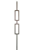 2671 Series M438 Double Rectangle Iron Baluster