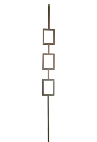 2672 Series M439 Tripple Rectangle Iron Baluster