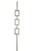 2672 Series M439 Tripple Rectangle Iron Baluster