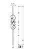 2585 Series M501 Mini Scroll Iron Baluster
