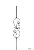 2685 Series KW14-M501 Knee Wall Small Scroll Iron Baluster