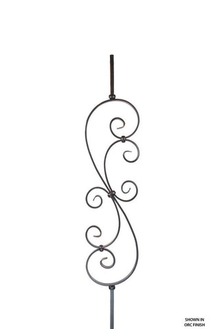 2581 Series M601 Skinny Scroll Iron Baluster