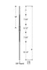 2598 Series M650 Acanthus Knuckle Venetian Iron Baluster