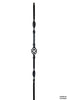 2962 Series M80 Single Basket Ribbon Iron Baluster