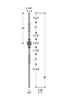 2852 Series MEGA-1BASK Single Basket Mega Iron Baluster