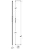 2850 Series MEGA-1TW Single Twist Mega Iron Baluster