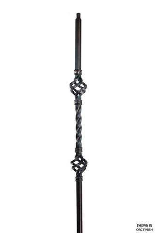 2853 Series MEGA-2BASK Double Basket Mega Iron Baluster