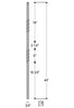 2851 Series MEGA-2TW, Double Twist Mega Iron Baluster