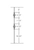 MSP-GR05 Double Basket Iron Baluster - 5/8 in Round - dimensions