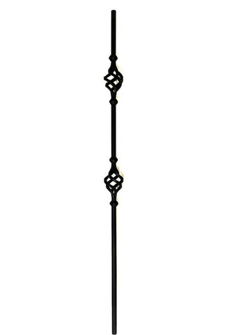 MSP-GR05 Double Basket Iron Baluster - 5/8 in Round