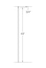 MSP-G01 Plain Iron Baluster - 5/8 in Square - dimensions
