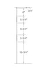 MSP-G03 Double Twist Iron Baluster - 5/8 in Square - dimensions