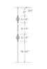 MSP-G05 Double Basket Iron Baluster - 5/8 in Square - dimensions