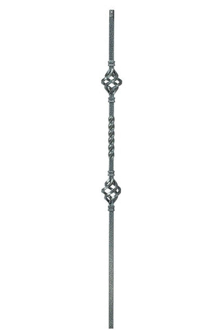 MSP-G05 Double Basket Iron Baluster - 5/8 in Square