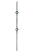 MSP-G05 Double Basket Iron Baluster - 5/8 in Square