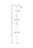 MSP-G06 Single Ribbon Iron Baluster - 5/8 in Square - dimensions