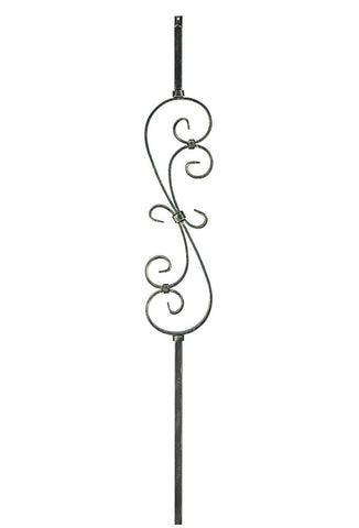 MSP-G56 "S" Scroll Iron Baluster - 5/8 in Square