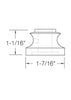 MSP-G900 Flat Shoe with screws Iron Shoe - 5/8 in Square - dimensions