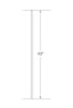 MSP-GR01 Plain Iron Baluster - 5/8 in Round - dimensions
