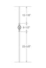 MSP-GR04 Single Basket Iron Baluster - 5/8 in Round - dimensions