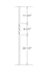 MSP-GR06 Single Ribbon Iron Baluster - 5/8 in Round - dimensions