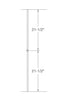 MSP-GR10 Single Collar Iron Baluster - 5/8 in Round - dimensions