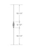 MSP-GR11 Single Basket Iron Baluster - 5/8 in Round - dimensions