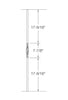 MSP-GR18 Slimline Iron Baluster - 5/8 in Round - dimensions