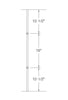 MSP-GR20 Double Collar Iron Baluster - 5/8 in Round - dimensions