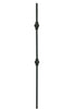 MSP-GR23 Double Ball Iron Baluster - 5/8 in Round