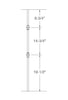 MSP-GR61 Double Knuckle Iron Baluster - 5/8 in Round - dimensions
